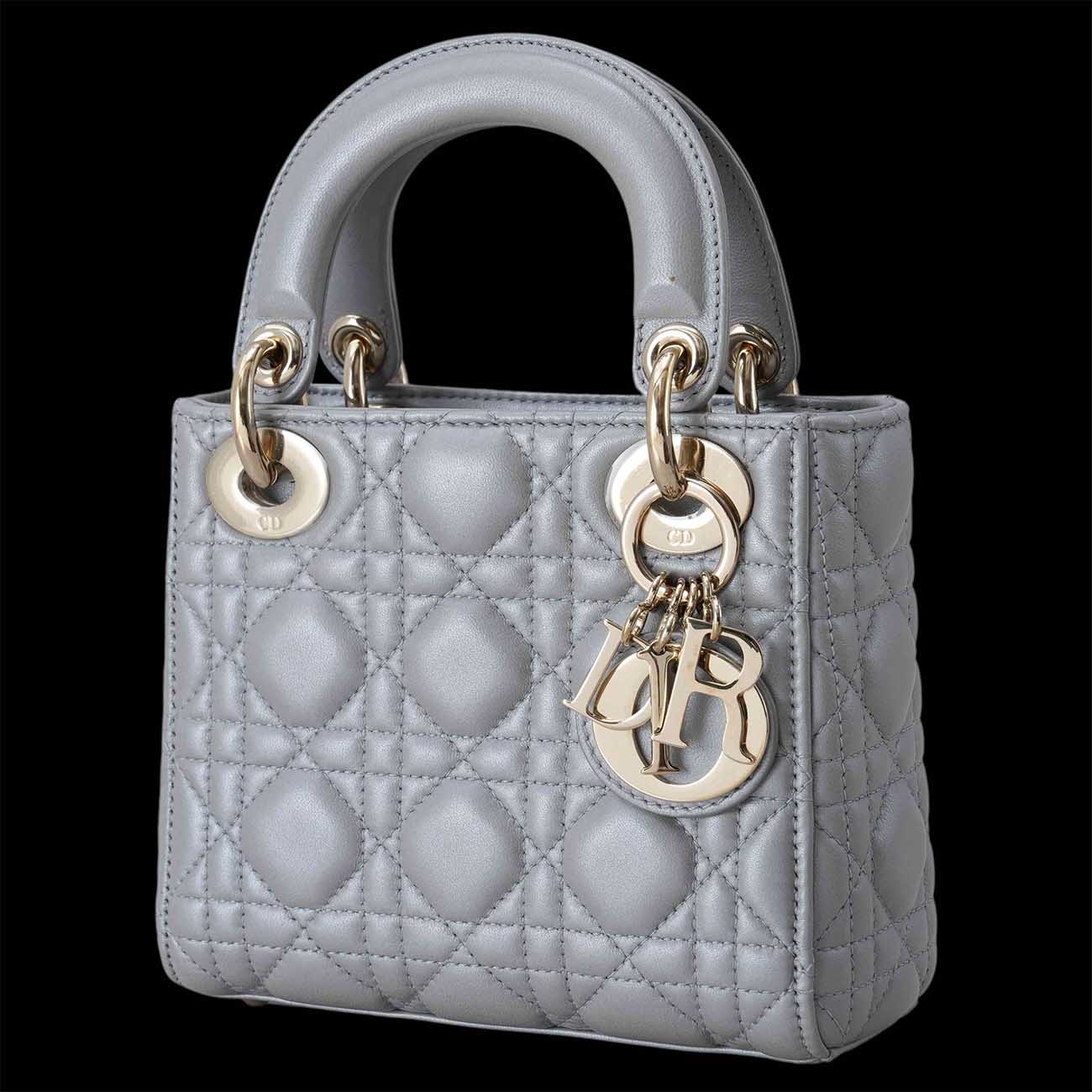 CHRISTIAN DIOR(USED)크리스찬디올 램스킨 레이디디올 미니